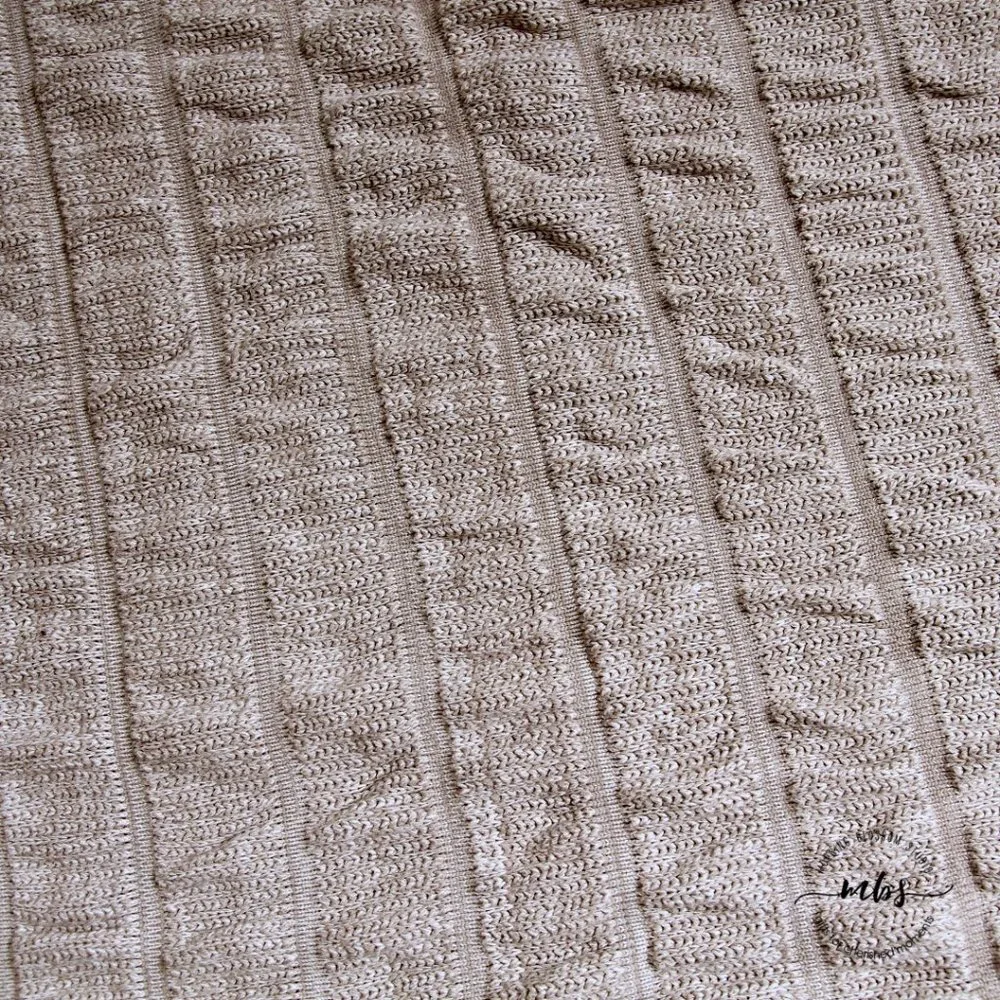 West‎ Elm Square Knit Throw Tan